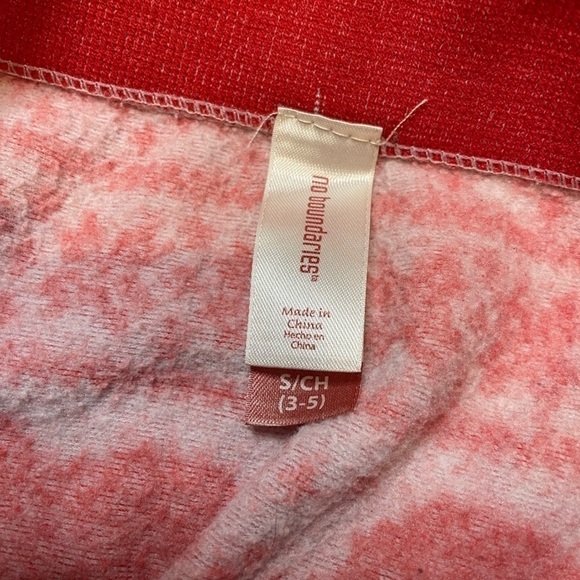 No Boundaries size small (3-5) red with polar bears fleece lined leggings - Picture 3 of 6